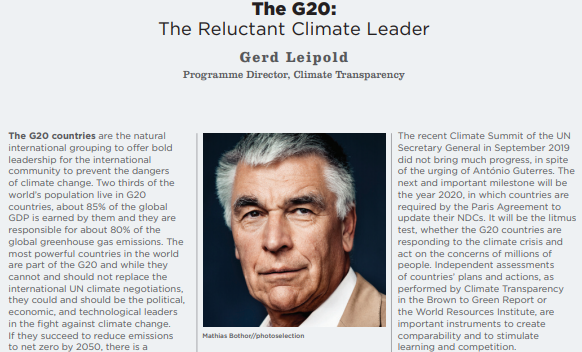 Climate Transparency Program Director on G20 countries