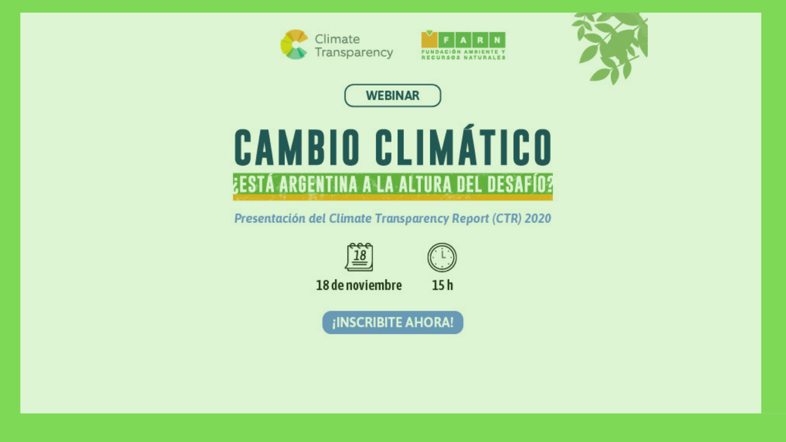 Event: Launch of the Climate Transparency Report 2020 in Argentina